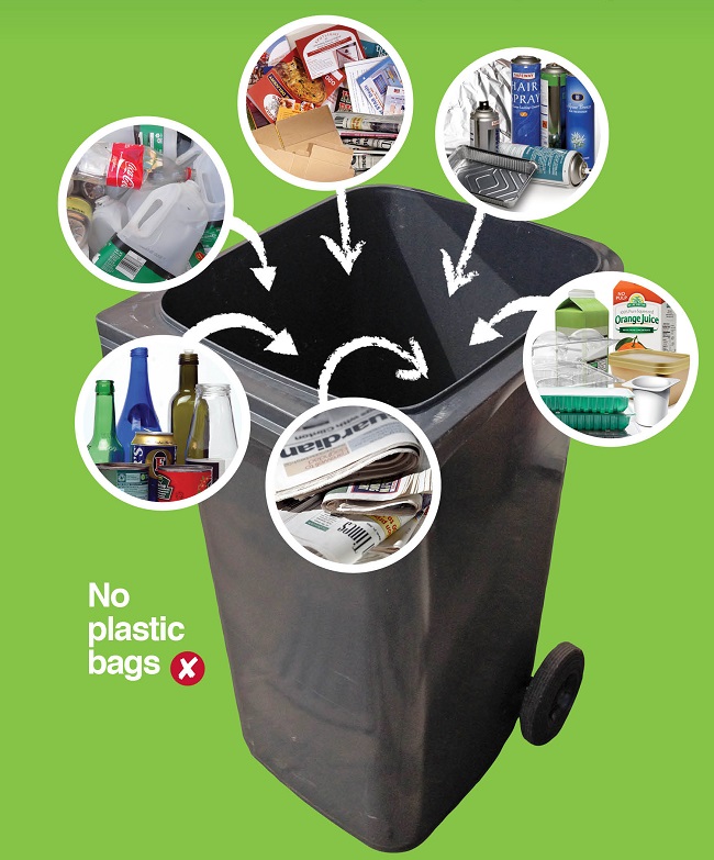 Items that can go in your grey recycling bin - listed below