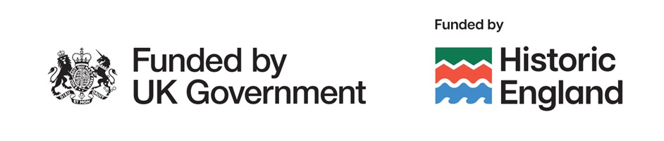 Funded by UK Government. Funded by Historic England.
