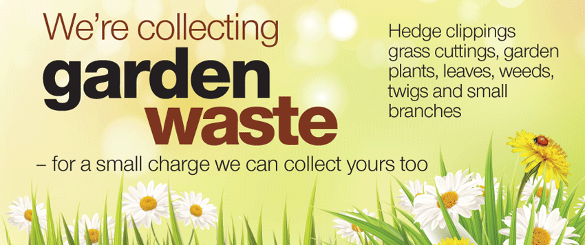 We are collecting garden waste - for a small charge we can collect yours too. Hedge clippings, grass cuttings, garden plants, leaves, weeds, twigs and small branches