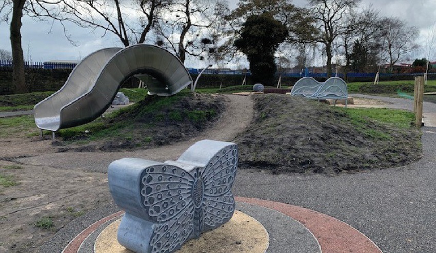 Horton Play park caterpillar slide.