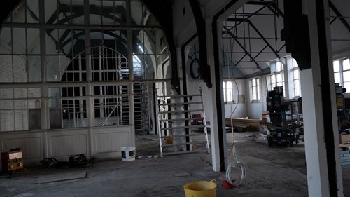 Works inside the Kirkgate building.