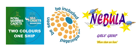 Bradford Sea Cadets, Down Syndrome Training and Support and Nebula girls group charities