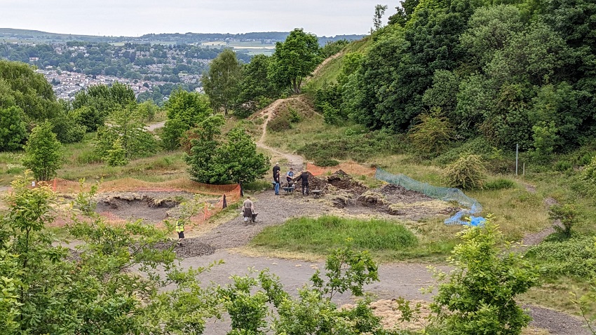 Work begins on the Wrose Quarry Wetlands.